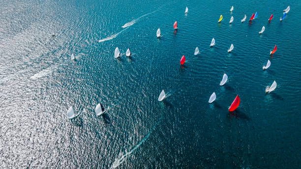 regata vista desde el aire a 20 metros